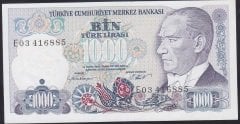 7.EMİSYON 1.TERTİP 1000 LİRA E03 416885 ÇİL