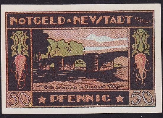 Almanya 50 Pfennig Notgeld 1922 Çilaltı