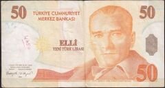8.Emisyon 50 YTL D37 866546 Çok Temiz
