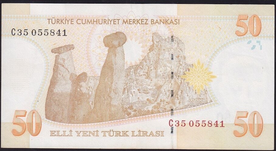 8.Emisyon 50 YTL C35 055841 Çok Temiz+