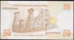 8.Emisyon 50 YTL C35 055841 Çok Temiz+