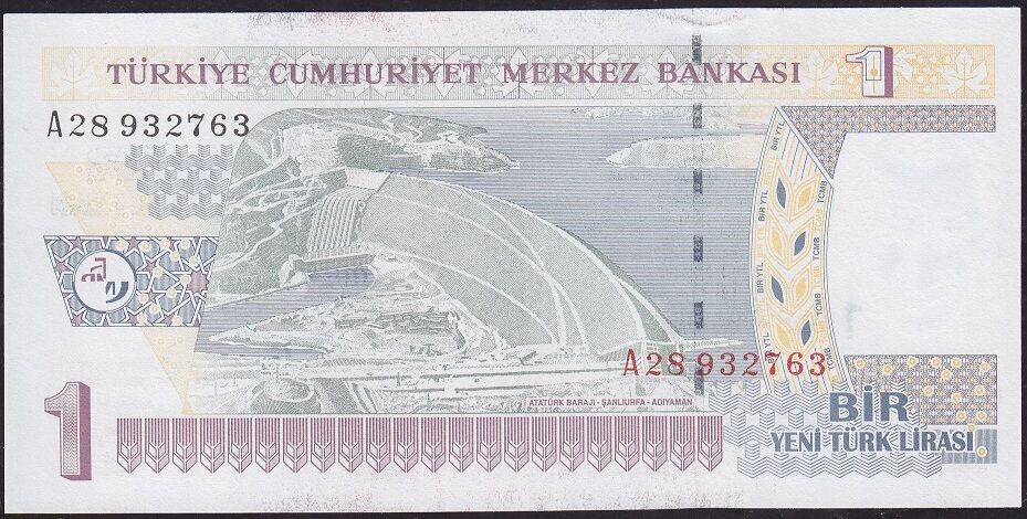 8.Emisyon 1 YTL A28 932763 Çil