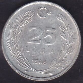 1988 Yılı 25 Lira