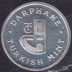 DARPHANE JETONU 2001 GÜMÜŞ ÇİL PLASTİK KUTUSUNDA
