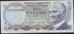 6.Emisyon 2.Tertip 5 Lira G03 343625 Çilaltı Çil