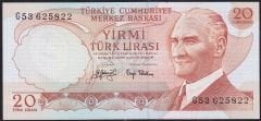 6.Emisyon 3.Tertip 20 Lira G53 625822 Çil