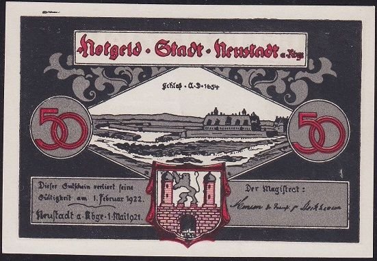 Almanya 50 Pfennig Notgeld 1922 Çilaltı