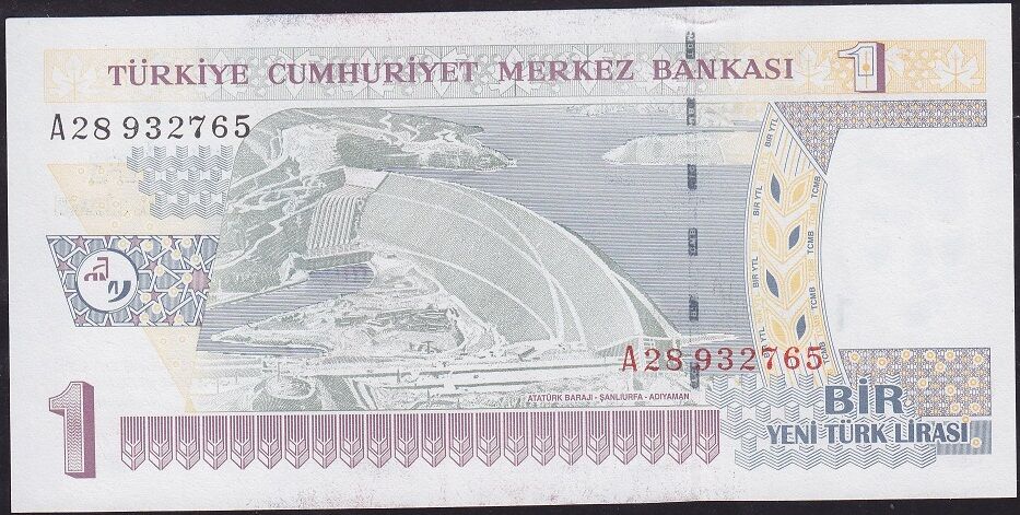 8.Emisyon 1 YTL A28 932765 Çil