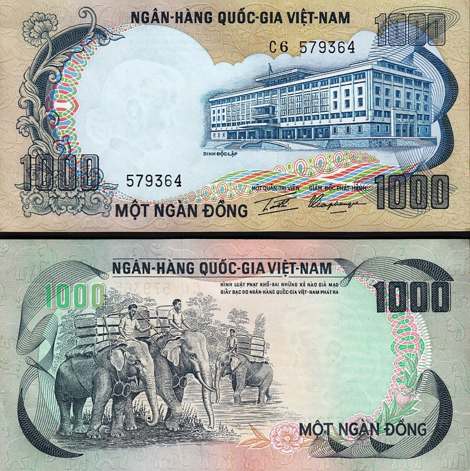 Vietnam ( Güney ) 1000 Dong 1972 Çil Pick 34