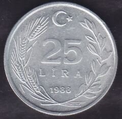 1988 Yılı 25 Lira
