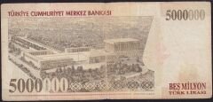 7.Emisyon 5 000 000 Lira A56 221306 Temiz