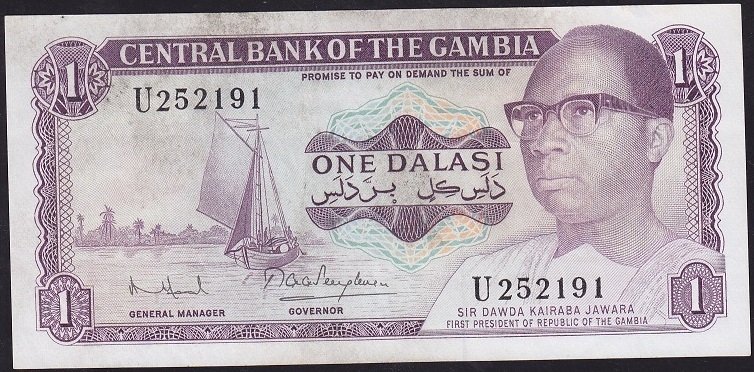 Gambia 1 Dalası 1972 -1986 Ççt Çilaltı Pick 4f