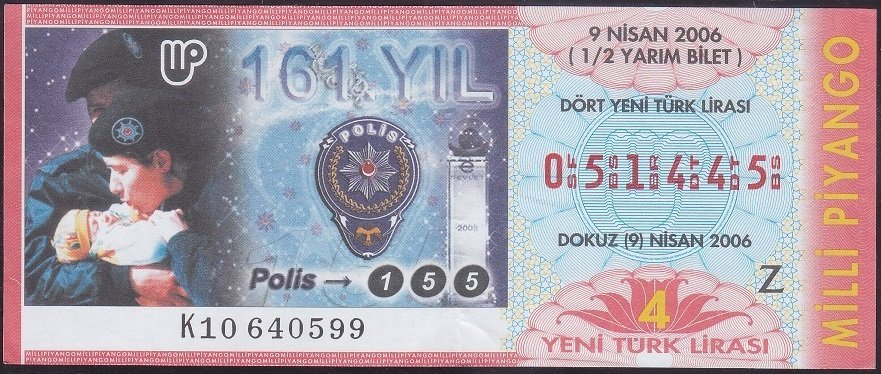2006 9 NİSAN YARIM BİLET - Z SERİSİ
