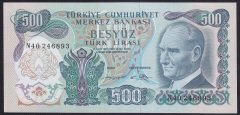 6.EMİSYON 2.TERTİP 500 LİRA N40 246893 ÇİLALTI