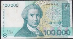 Hırvatistan 100000 Dinar 1993 Çok Temiz+