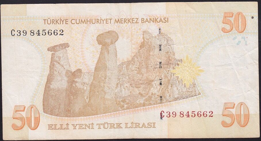 8.Emisyon 50 YTL C39 845662 Çok Temiz