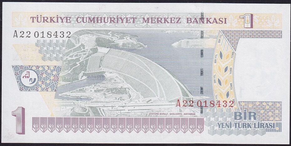 8.Emisyon 1 YTL A22 018432 Çilaltı Çil