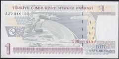 8.Emisyon 1 YTL A22 018432 Çilaltı Çil