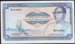 Gambia 25 Dalasıs 1987-1990 Çok Çok Temiz+ Pick 11b