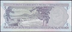 6.Emisyon 2.Tertip 5 Lira G80 260574 Ççt Çilaltı