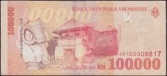 Romanya 100000 Lei 1998 Çok Temiz