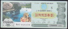 2004 19 ŞUBAT ÇEYREK BİLET S SERİSİ