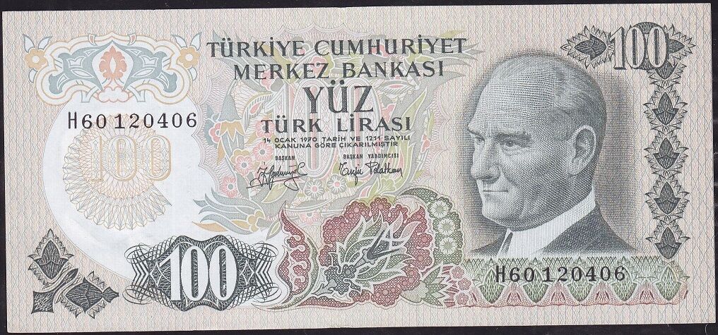 6.Emisyon 2.Tertip 100 Lira H60 120406 Çok Temiz+