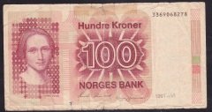 NORVEÇ 100 KRON 1991 HALİYLE