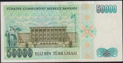 7.Emisyon 1.Tertip 50000 Lira I36 156092 Çok Çok Temiz+