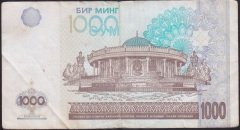 Özbekistan 1000 Cym 2001 Çok Temiz