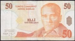 8.Emisyon 50 YTL B74 227094 Çok Temiz