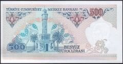7.Emisyon 2.Tertip 500 Lira D84 937764 Çil
