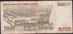 7.Emisyon 5 000 000 Lira A54 365484 Temiz