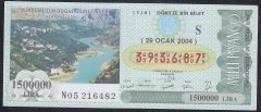 2004 29 OCAK ÇEYREK BİLET S SERİSİ
