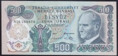 6.EMİSYON 2.TERTİP 500 LİRA N26 268870 ÇİLALTI