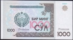 Özbekistan 1000 Cym 2001 Çil Pick 82R - ZP Serisi Replacement