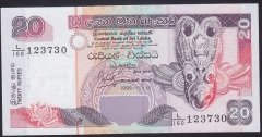 Sri Lanka 20 Rupi 1995 Çil Pick 109