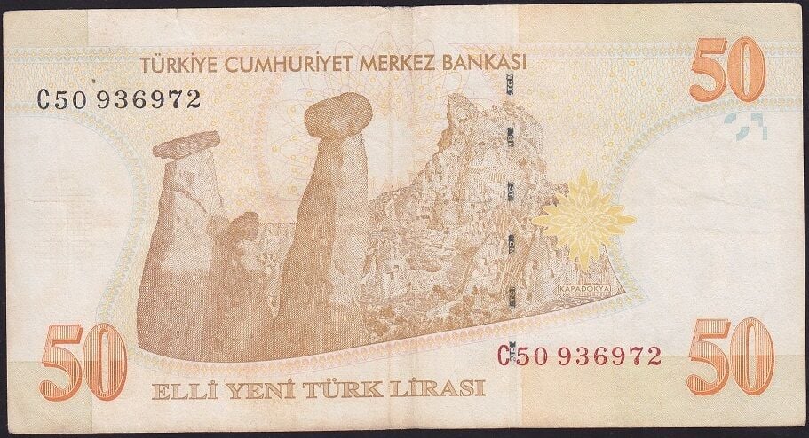8.Emisyon 50 YTL C50 936972 Çok Temiz+