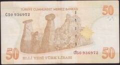 8.Emisyon 50 YTL C50 936972 Çok Temiz+