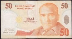 8.Emisyon 50 YTL B84 499124 Çok Temiz