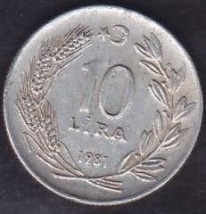 1981 Yılı 10 Lira