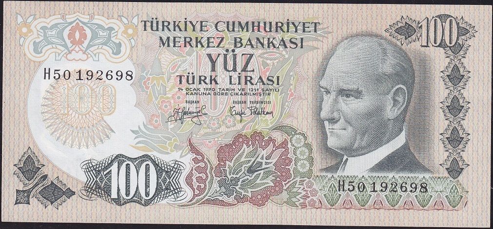6.Emisyon 2.Tertip 100 Lira H50 192698 Çilaltı