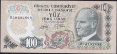 6.Emisyon 2.Tertip 100 Lira H50 192698 Çilaltı