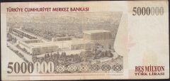 7.Emisyon 5 000 000 Lira A49 755676 Çok Temiz