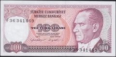 7.Emisyon 2.Tertip 100 Lira F36 341469 Çilaltı