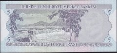 6.Emisyon 2.Tertip 5 Lira G71 262459 Çilaltı