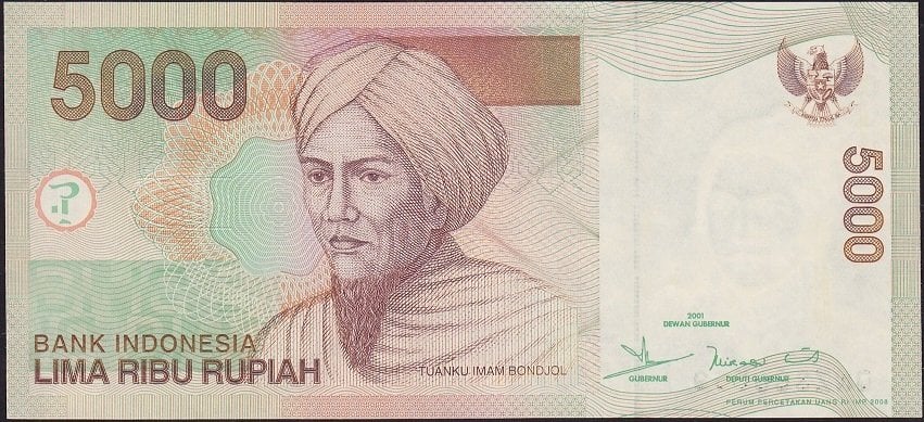 Endonezya 5000 Rupiah 2001 / 2008 ÇİL Pick 142h