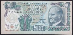 6.EMİSYON 2.TERTİP 500 LİRA N15 044658 ÇÇT +