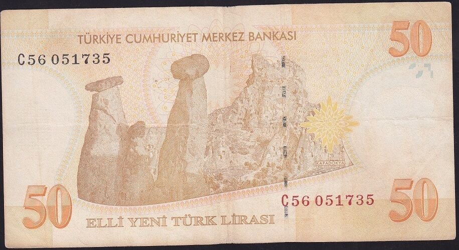 8.Emisyon 50 YTL C56 051735 Çok Temiz