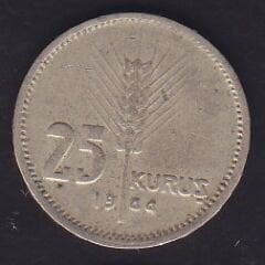 1944 Yılı 25 Kuruş